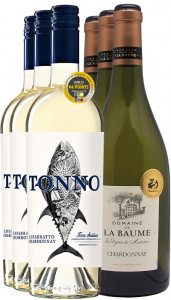 3 + 3 Domaine de La Baume & Tonno Cat. Chardonnay proefpakket